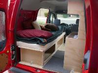 Ford Transit Connect Camper Homemade Bedding