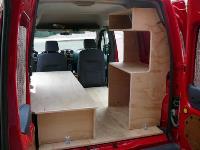 Ford Transit Connect Camper Homemade Shelving Area Ford Transit Connect Camper Homemade Shelving Area